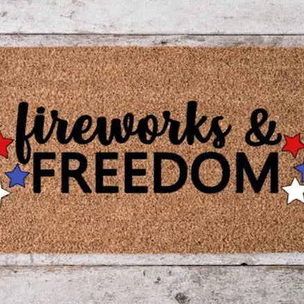 Fireworks and Freedom Doormat